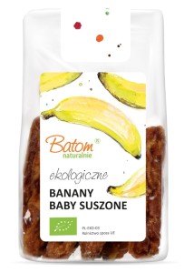 Banany suszone BABY bez dodatku cukru BIO 100 g Batom