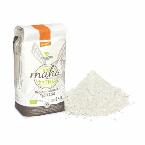 Mąka żytnia wolno mielona typ 1150 Demeter BIO 1kg JUCHOWO