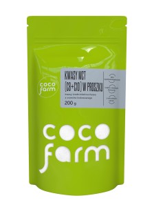 MCT w proszku z kokosa 200g bezglutenowe CocoFarm C8+C10