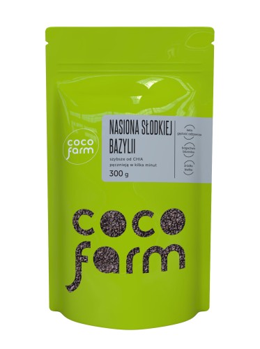Nasiona słodkiej bazylii b/g 300g CocoFarm szybsze niż CHIA