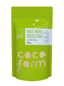 Mąka lniana odtłuszczona Low Carb 250g Cocofarm