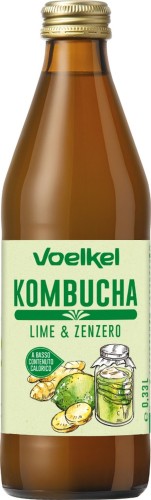 Kombucha limonka z imbirem BIO 330 ml Voelkel