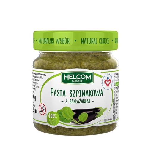 Pasta bakłażan+szpinak bezglutenowa 190g. Helcom