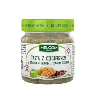 Pasta z ciecierzycy z siemieniem lnianym i czarnym sezamem bezglutenowa 190g