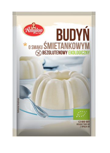Budyń śmietankowy bezglutenowy bez cukru BIO 40 g Amylon