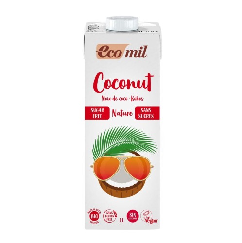 Napój  kokosowy bez cukru bezglutenowy BIO 1l ECOMIL
