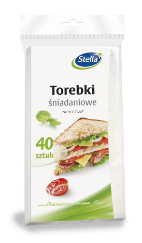 Torebki śniadaniowe papierowe 40 sztuk STELLA
