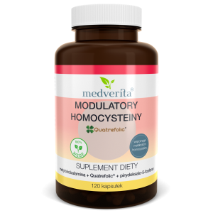 Modulatory homocysteiny (metylokobalamina 100µg + folian Qatrefolic + P-5-P) 120 kaps/33,6g Medverita