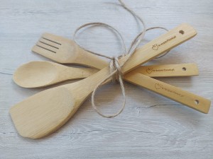 Zestaw bambusowych przyborów kuchennych 3 szt e-superfood