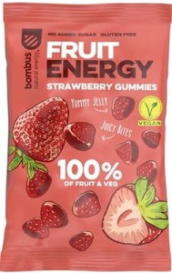 Żelki owocowe truskawka bez dodatku cukru bezglutenowe Fruit Gummies 35 g