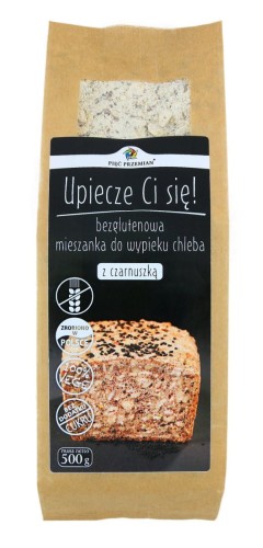 Chleb bezglutenowy z czarnuszką 500g mieszanka do samodzielnego wypieku