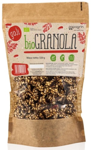 Granola z goją bezglutenowa BIO 320 g Papagrin