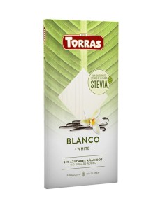 Czekolada biała ze stewią bez dodatku cukru bezglutenowa 100 g Torras