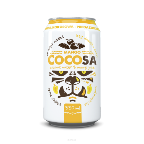 Woda kokosowa COCOSA z sokiem z mango niegazowana 330 ml