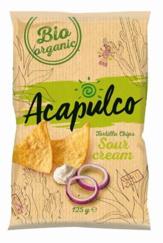 Nachosy śmietankowo-cebulowe BIO Acapulco 125g.