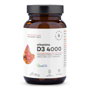 Witamina D3 4000 IU 90 kapsułek Aura Herbals