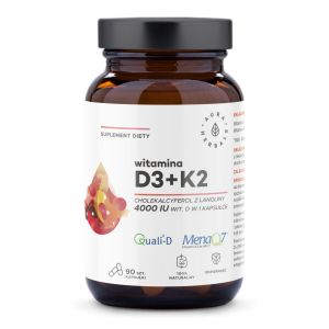 Witamina D3 4000 + K2 90 kapsułek Aura Herbals