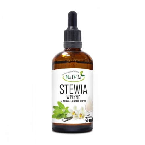 Stewia w płynie z aromatem waniliowym 50 ml NatVita