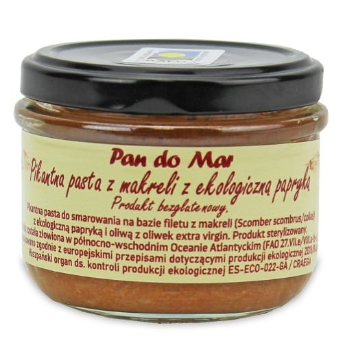 Pasta z makreli z papryką ekologiczną bezglutenowa BIO 125 g Pan do Mar