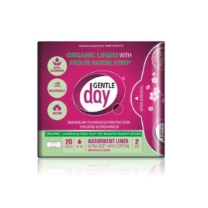 Wkładki higieniczne z paskiem anionowym i warstwą wchłaniającą wilgoć 20 sztuk Gentle Day
