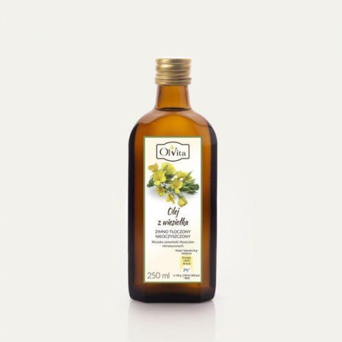 Olej z wiesiołka zimnotłoczony nieoczyszczony 250 ml OLVITA