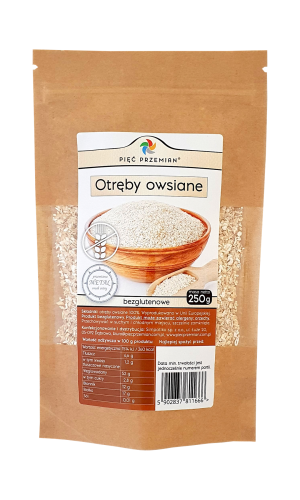 Otręby owsiane bezglutenowe 250 g Pięć Przemian