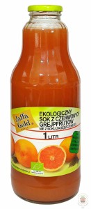 Sok z ekologicznych czerwonych grejpfrutów NFC 100% 1l BIO Jaffa Gold