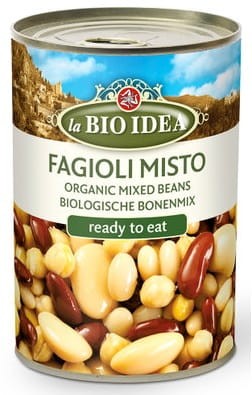 Fasolka Mix w zalewie BIO 400g/240g La Bio Idea puszka BPA free