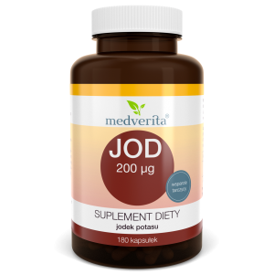 Jod 200 mcg jodek potasu 180 kapsułek/46,8g Medverita