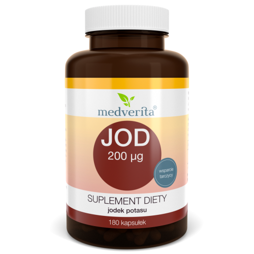 Jod 200 mcg jodek potasu 180 kapsułek/46,8g Medverita