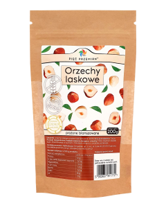 Orzechy laskowe prażone blanszowane bezglutenowe 200 g Pięć Przemian