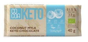 COCOA KETO czekolada kokosowa  bez dodatku cukru BIO 40 g
