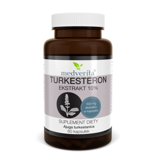 Turkesteron ekstrakt  10% 500 mg 60 kapsułek Medverita