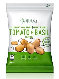 Chipsy z bobu pomidory z bazylią 60 g GREENERGY