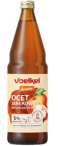 Ocet jabłkowy niefiltrowany niepasteryzowany BIO 750ml Voelkel Demeter