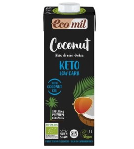 Napój kokosowy KETO bez glutenu bez cukru 1l BIO Ecomil