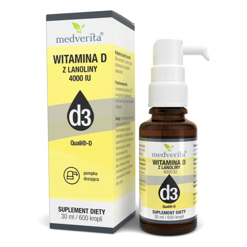 Witamina D3 z lanoliny 4000 30ml/600 kropli Medverita
