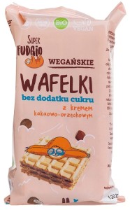 Wafelki z kremem kakao-orzech bez cukru słodzone erytrolem BIO 120g MeGusto