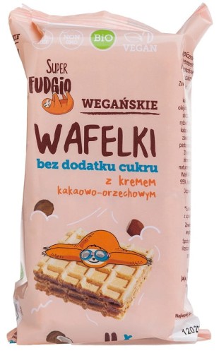 Wafelki z kremem kakao-orzech bez cukru słodzone erytrolem BIO 120g MeGusto