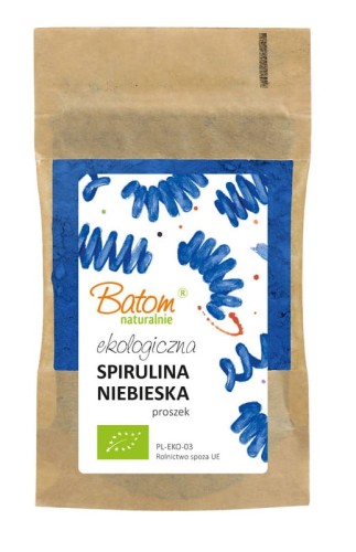 Spirulina niebieska proszek BIO 15g BATOM