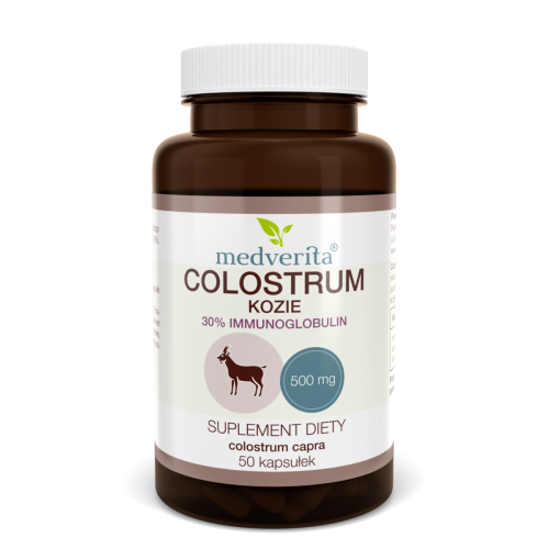 Colostrum KOZIE 500mg 50 kapsułek/62g Medverita