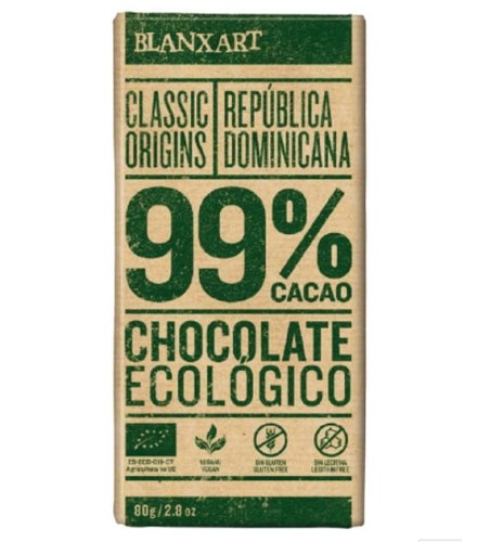 Czekolada gorzka 99% Dominikana bezglutenowa BIO 80g Blanxart