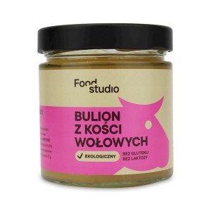 Bulion  z kości wołowych słoik bezglutenowy BIO 350ml Food Studio