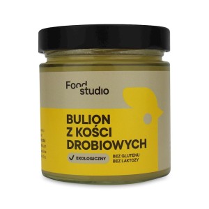 Bulion z kości drobiowych słoik bezglutenowy BIO 350ml Food Studio