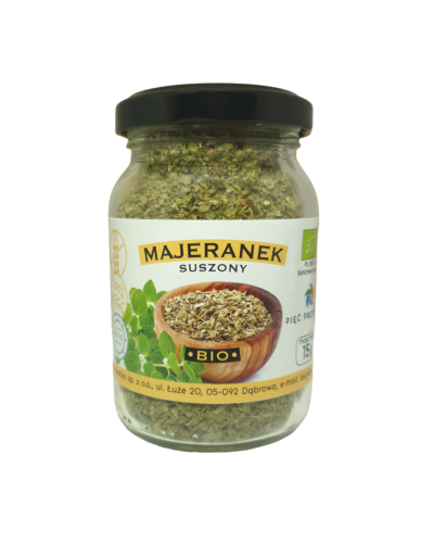 Majeranek suszony BIO bezglutenowy 15g Pięć Przemian