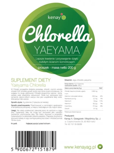 Chlorella YAEYAMA proszek  200g Kenay