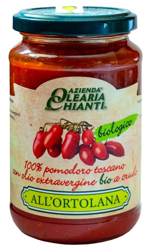 Sos Ortolana TOSCANO ze świeżych toskańskich pomidorów ekologiczny BIO 340g  Azienda Olearia Chianti