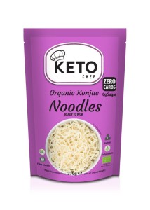 Makaron KETO Konjac bez glutenu/bez zapachu Noodles na woka  270g/200g BIO KetoChef