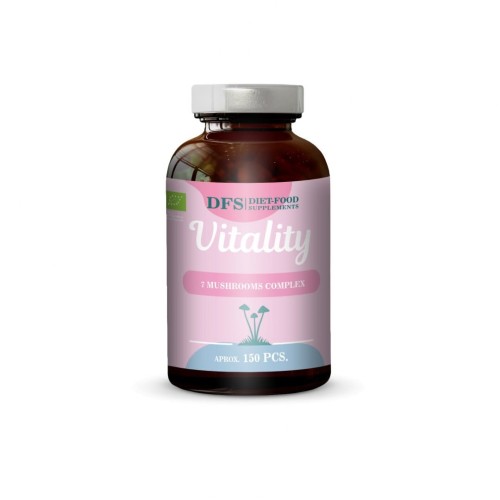 Vitality komplex 7-miu grzybów witalnych BIO 150 kapsułek/45g DietFood