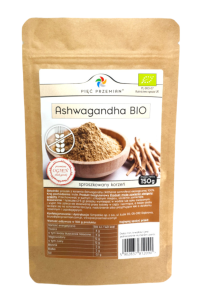Ashwagandha korzeń w proszku BIO bezglutenowa 150g Pięć Przemian